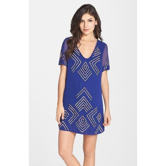 French Connection Blue Mini Dress - Picture 1 of 8